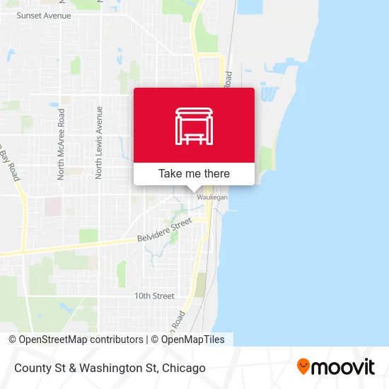 County St & Washington St map