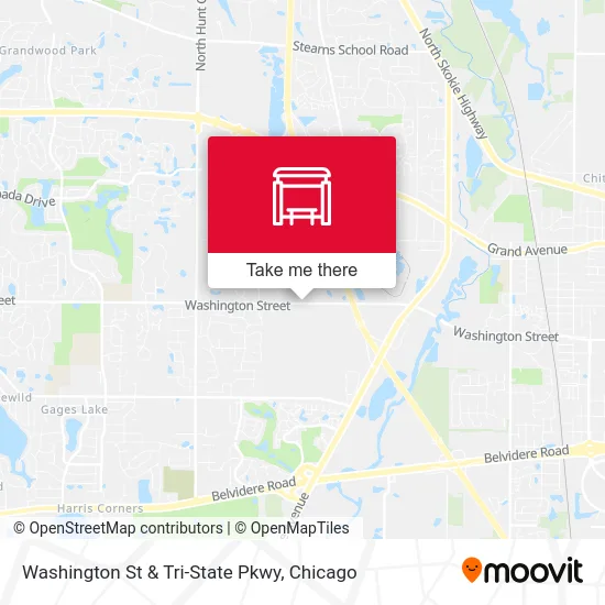 Washington St & Tri-State Pkwy map