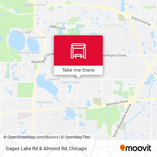 Gages Lake Rd & Almond Rd map