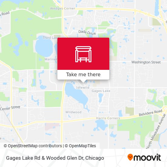 Gages Lake Rd & Wooded Glen Dr map