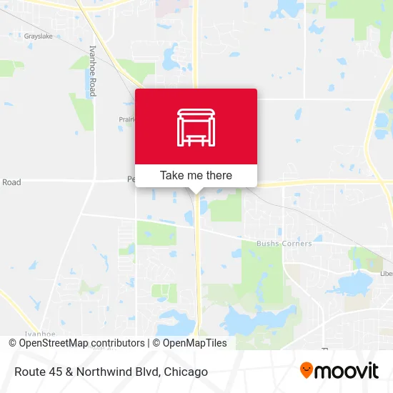 Route 45 & Northwind Blvd map