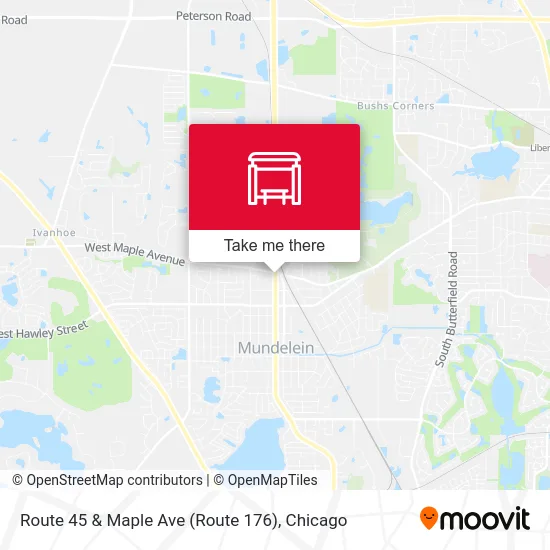 Route 45 & Maple Ave (Route 176) map
