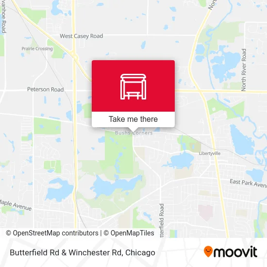 Butterfield Rd & Winchester Rd map