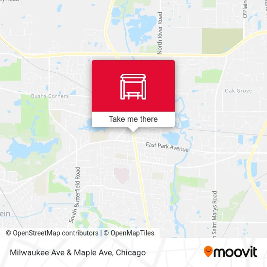 Milwaukee Ave & Maple Ave map