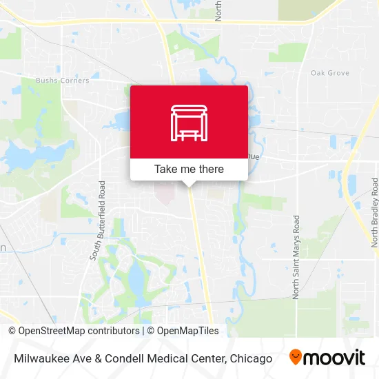 Milwaukee Ave & Condell Medical Center map