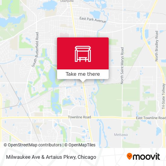 Milwaukee Ave & Artaius Pkwy map