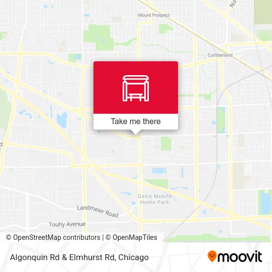 Algonquin Rd & Elmhurst Rd map