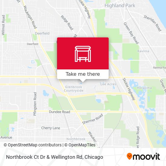Northbrook Ct Dr & Wellington Rd map