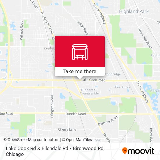 Mapa de Lake Cook Rd & Ellendale Rd / Birchwood Rd