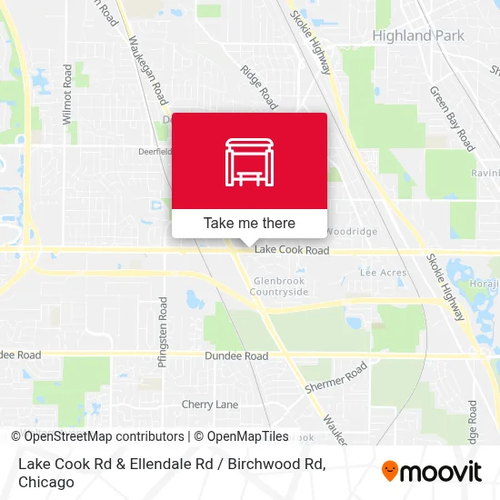 Lake Cook Rd & Ellendale Rd / Birchwood Rd map