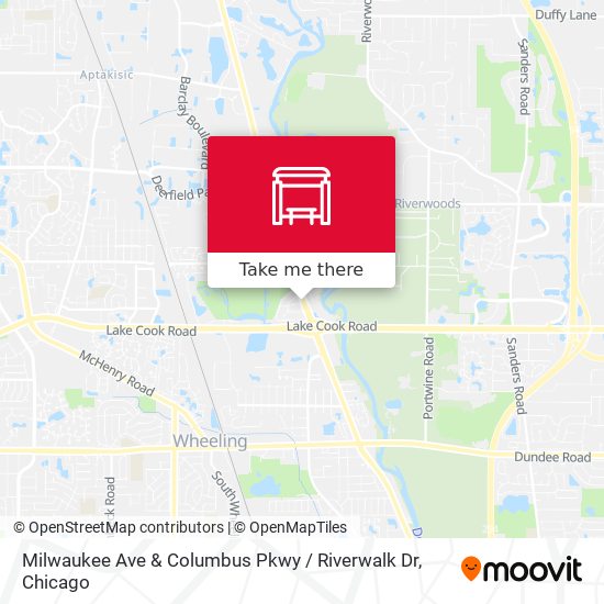 Mapa de Milwaukee Ave & Columbus Pkwy / Riverwalk Dr