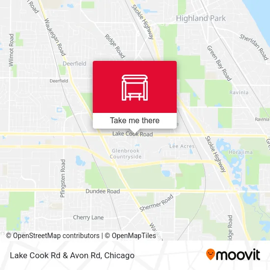 Lake Cook Rd & Avon Rd map