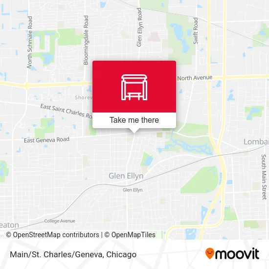 Main/St. Charles/Geneva map