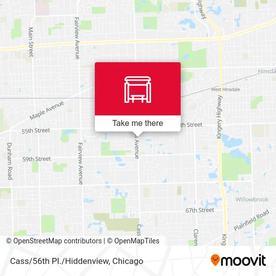 Cass/56th Pl./Hiddenview map