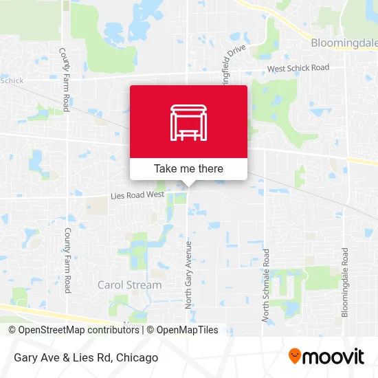 Gary Ave & Lies Rd map