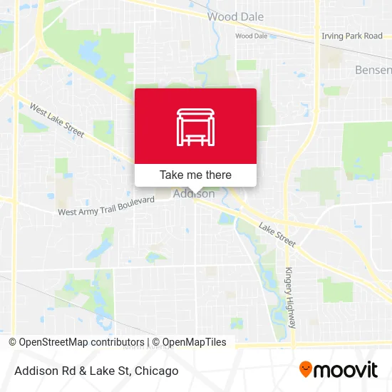 Addison Rd & Lake St map