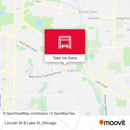 Lincoln St & Lake St map