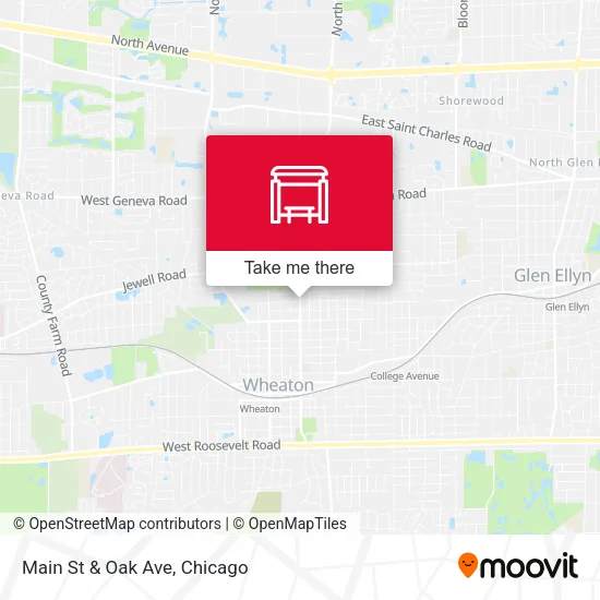 Main St & Oak Ave map