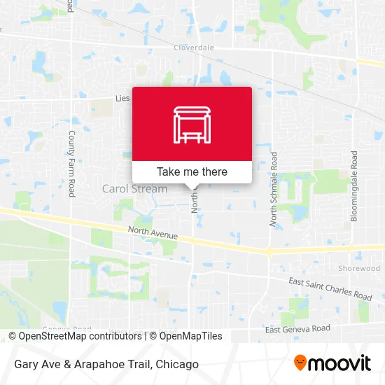 Gary Ave & Arapahoe Trail map