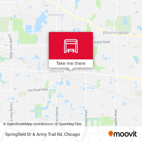 Springfield Dr & Army Trail Rd map