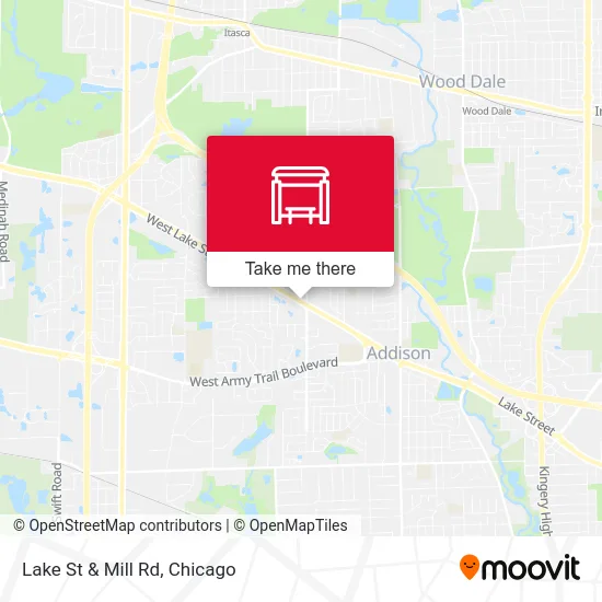 Lake St & Mill Rd map