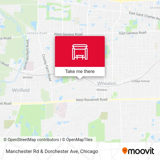 Manchester Rd & Dorchester Ave map