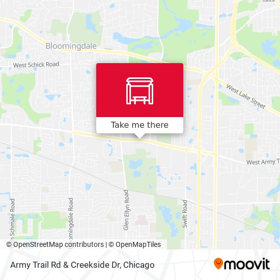 Army Trail Rd & Creekside Dr map