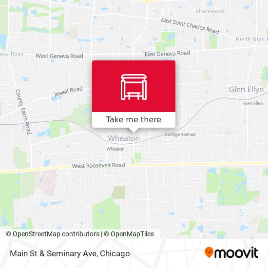 Main St & Seminary Ave map