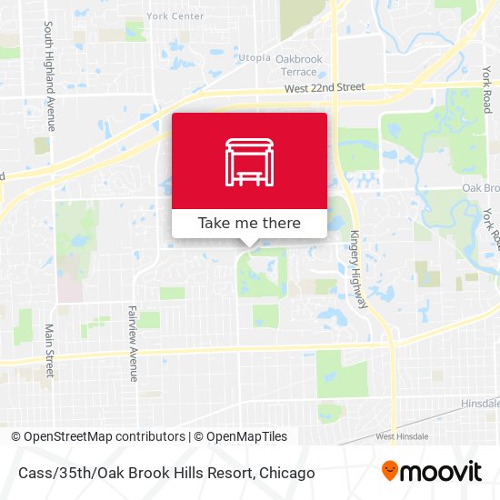 Cass / 35th / Oak Brook Hills Resort map