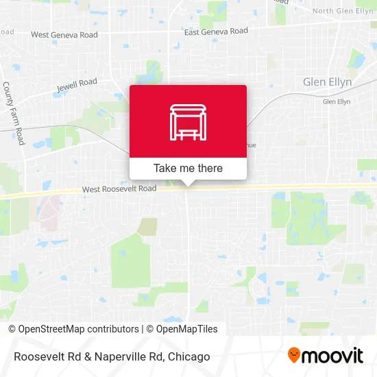 Roosevelt Rd & Naperville Rd map