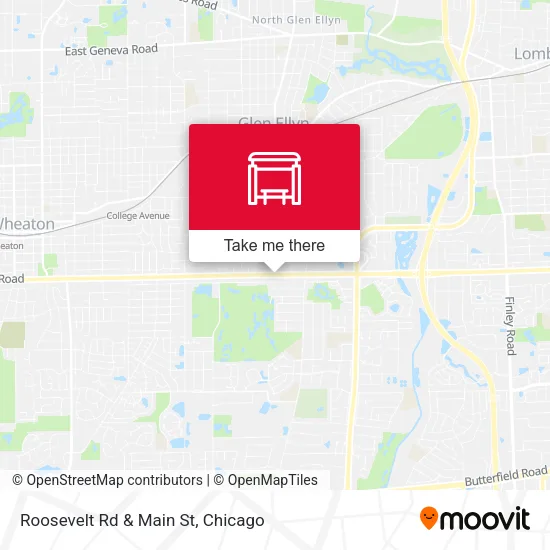 Roosevelt Rd & Main St map