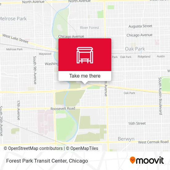 Forest Park Transit Center map