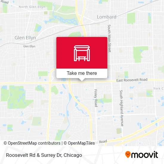 Roosevelt Rd & Surrey Dr map