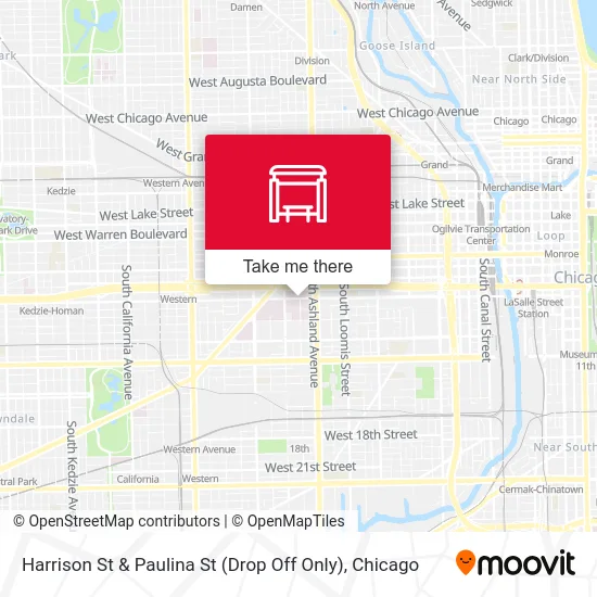 Harrison St & Paulina St (Drop Off Only) map