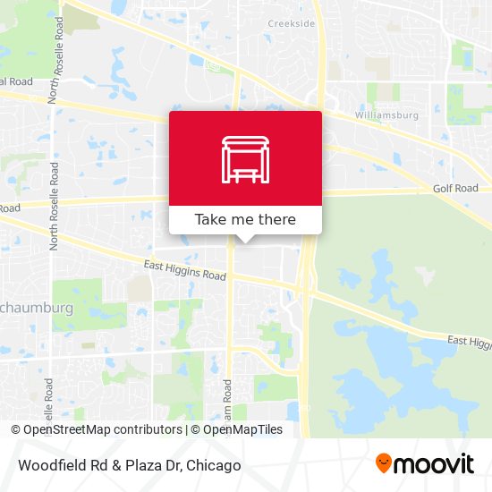 Woodfield Rd & Plaza Dr map