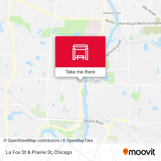 La Fox St & Prairie St map