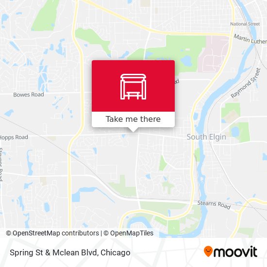 Spring St & Mclean Blvd map