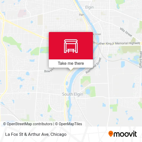 La Fox St & Arthur Ave map