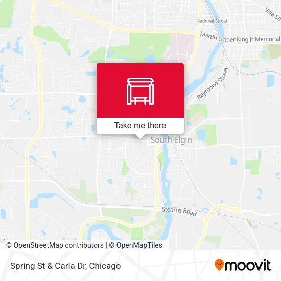 Spring St & Carla Dr map