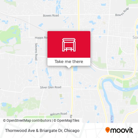 Thornwood Ave & Briargate Dr map