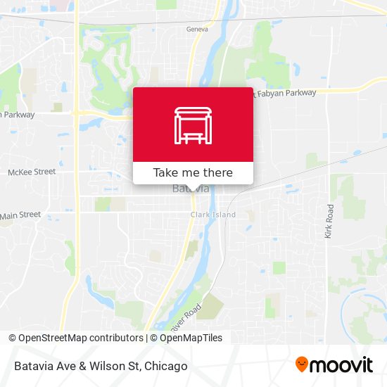 Batavia Ave & Wilson St map