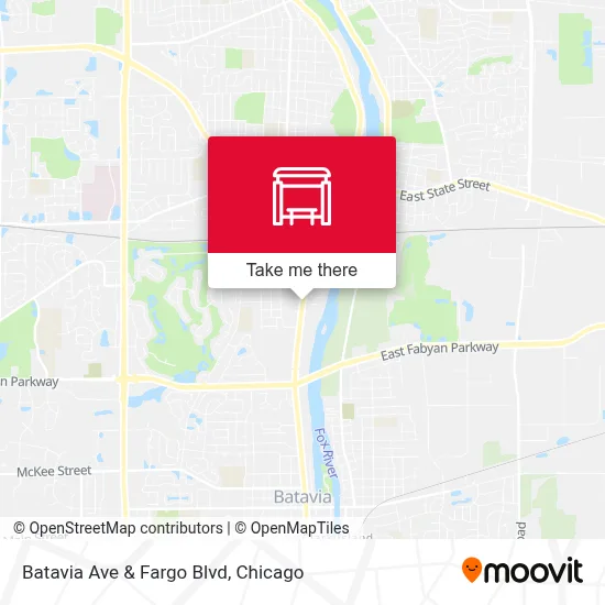Batavia Ave & Fargo Blvd map