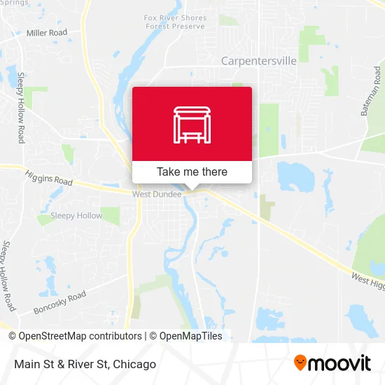 Main St & River St map