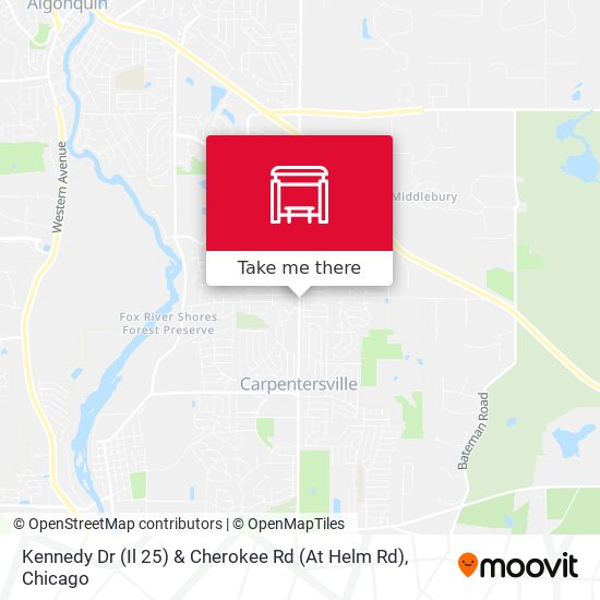 Kennedy Dr (Il 25) & Cherokee Rd (At Helm Rd) map