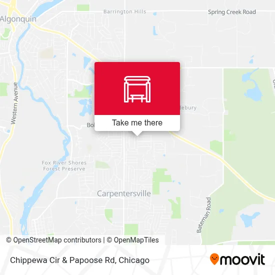 Chippewa Cir & Papoose Rd map