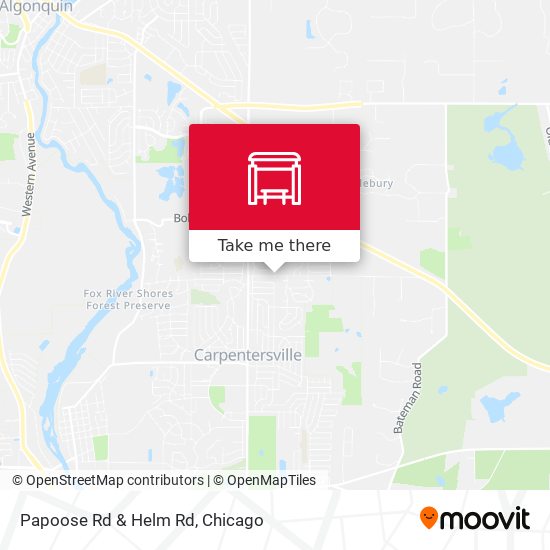 Papoose Rd & Helm Rd map