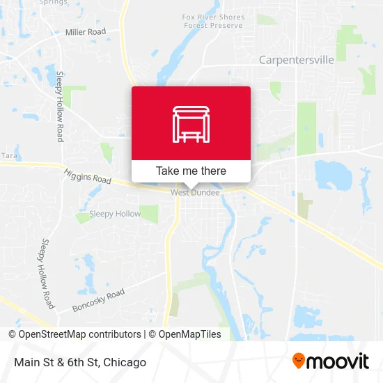 Main St & 6th St map