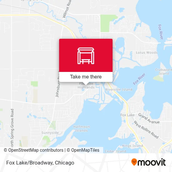 Fox Lake/Broadway map