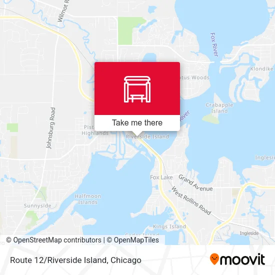 Route 12/Riverside Island map