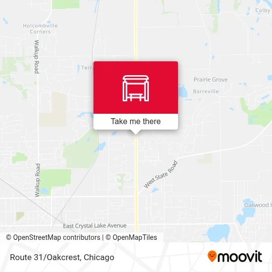 Route 31/Oakcrest map